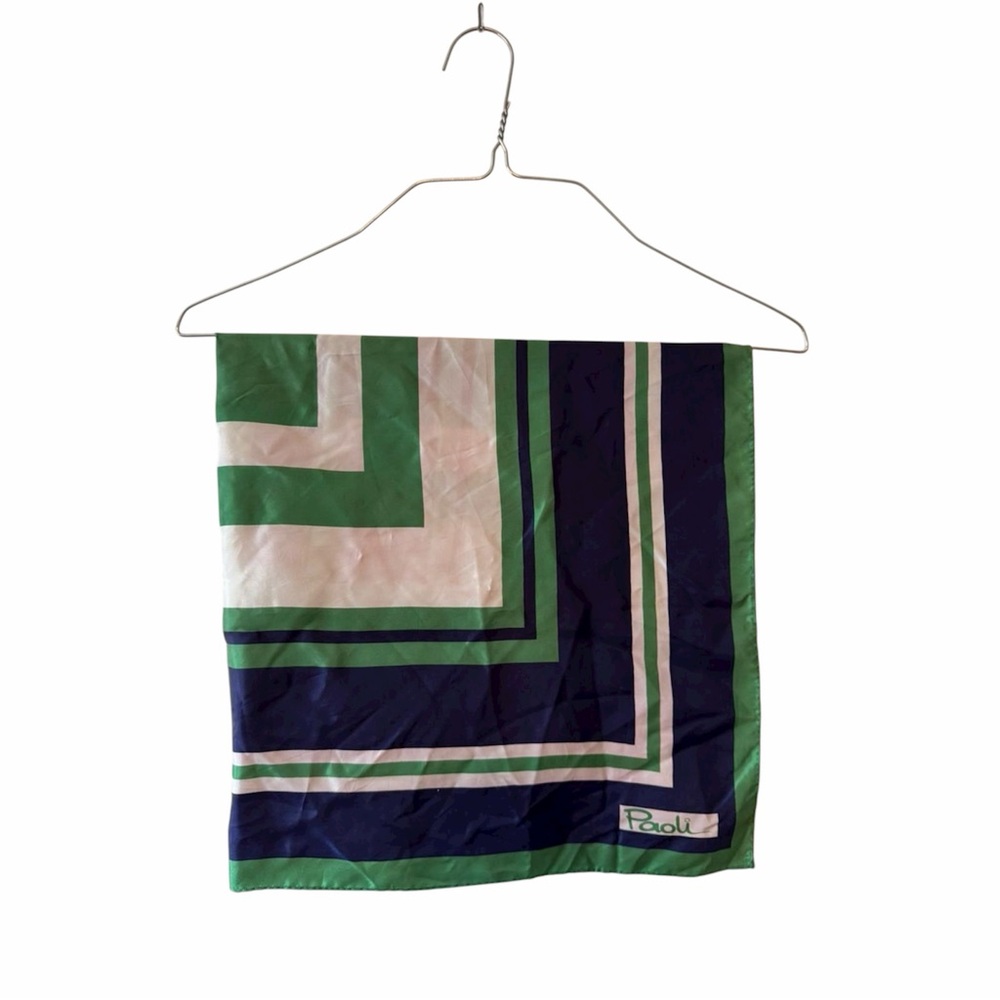 Paoli Vintage Geometric Pattern Scarf